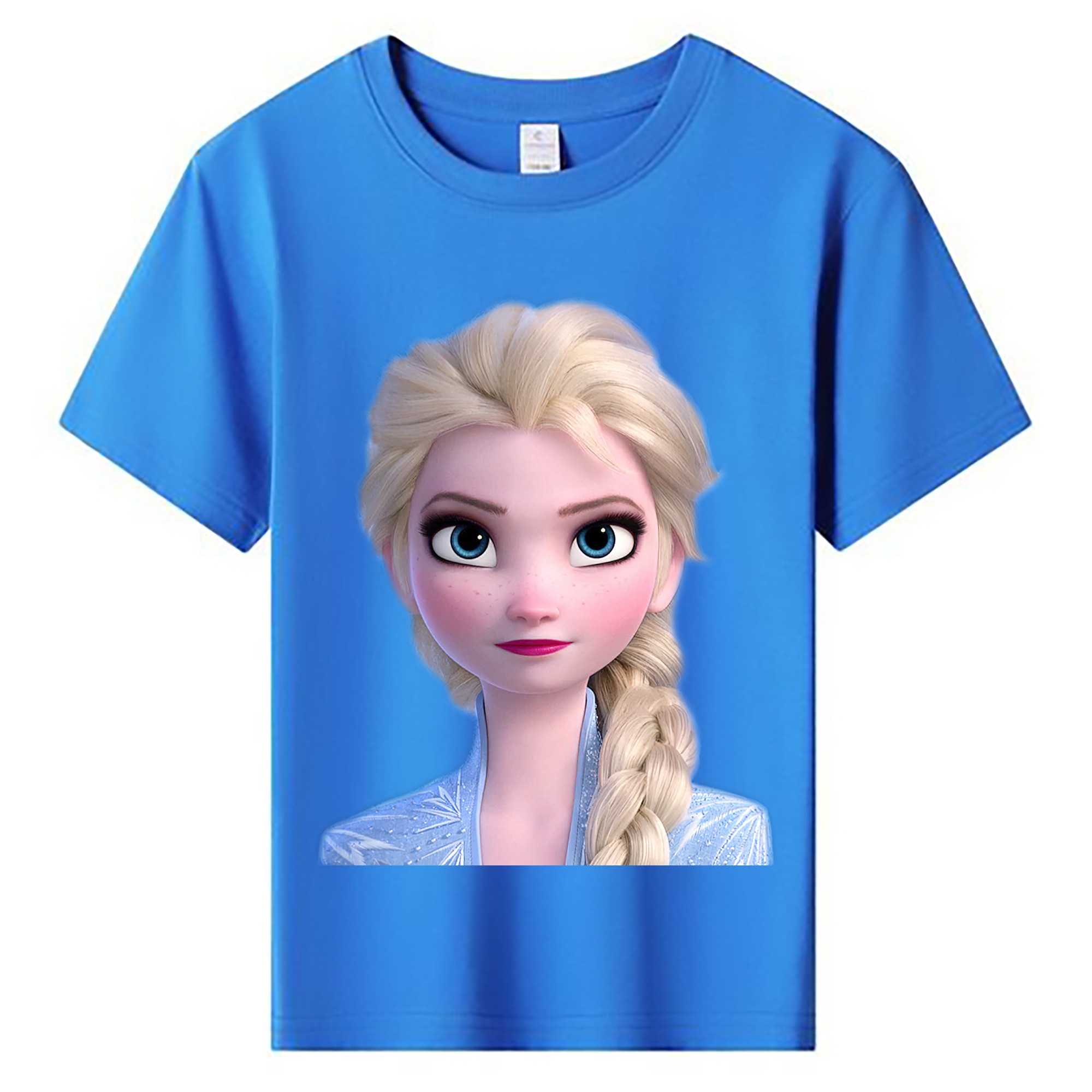 （画像用） アナと雪の女王 アンナ エルサ Frozen Anna Elsa 綿100％キッズTシャツ（フロントプリント）